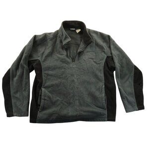 Athletic Works Mens Fleece Jacket L 42/44  Graystone Long Sleeve 100% Polyester
